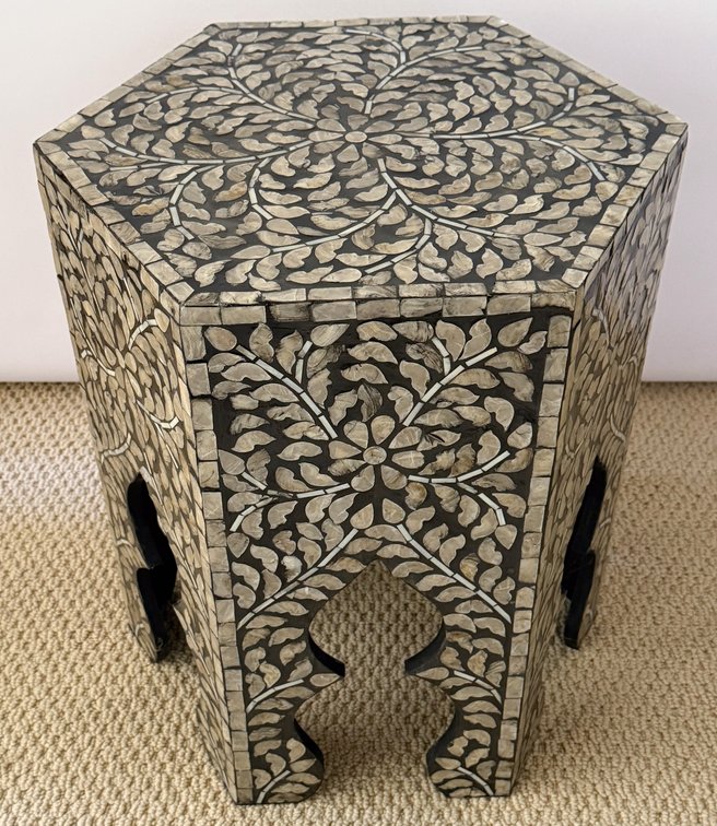 Moroccan Style Inlaid Side Table