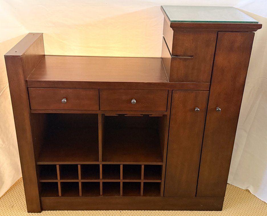 Dark Wood Bar Cabinet