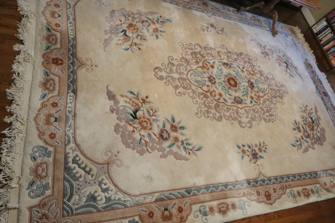 Wool Hand Sheared Aubusson Area Rug