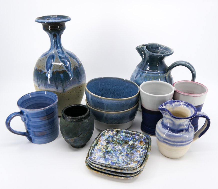 Blue Drip Pottery
