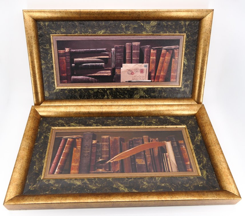Two Framed Book Images