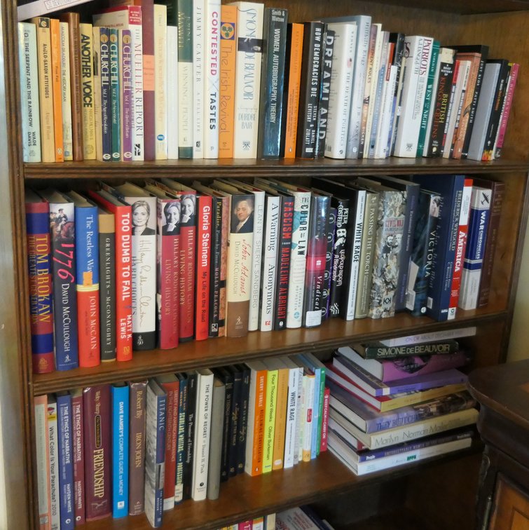 Three Shelves of Non Fiction Books