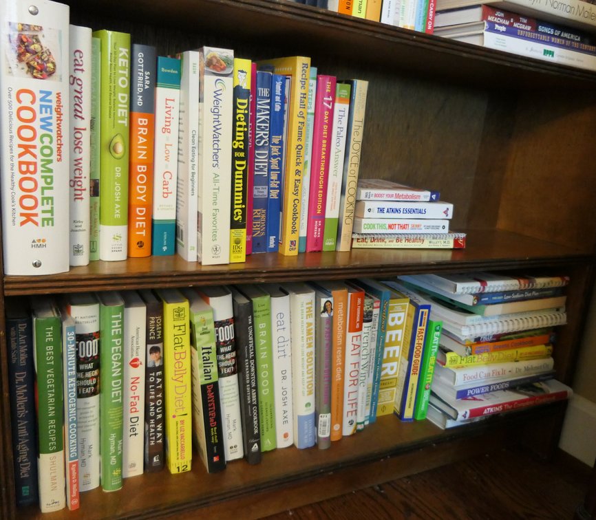 Two Shelves of Cookbooks