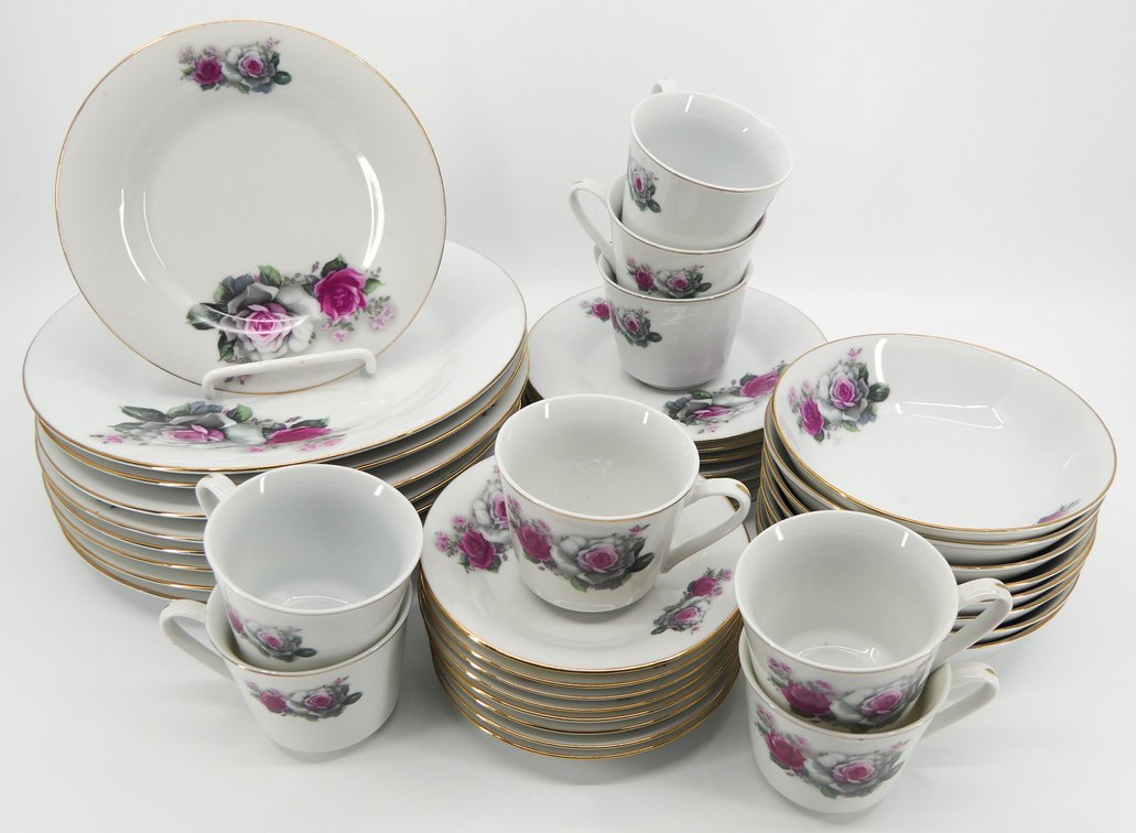 Service for Eight of Floral China