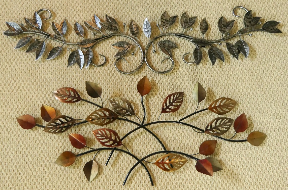 Two Decorative Metal Wall Art Pieces