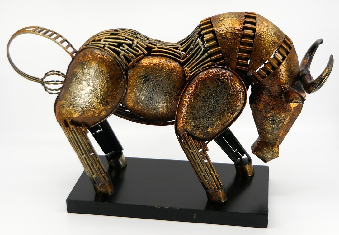 Metal Bull Sculpture