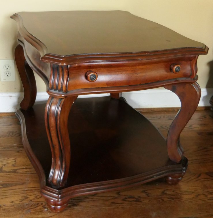 End Table with Lower Display Shelf
