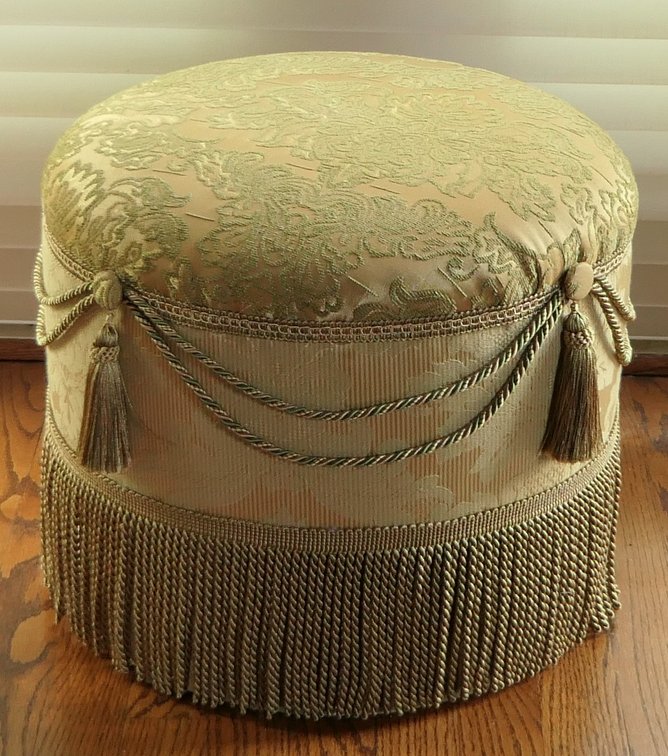 Cord Draped Ottoman