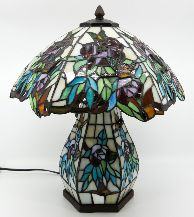 Slab Glass Tiffany Style Accent Lamp