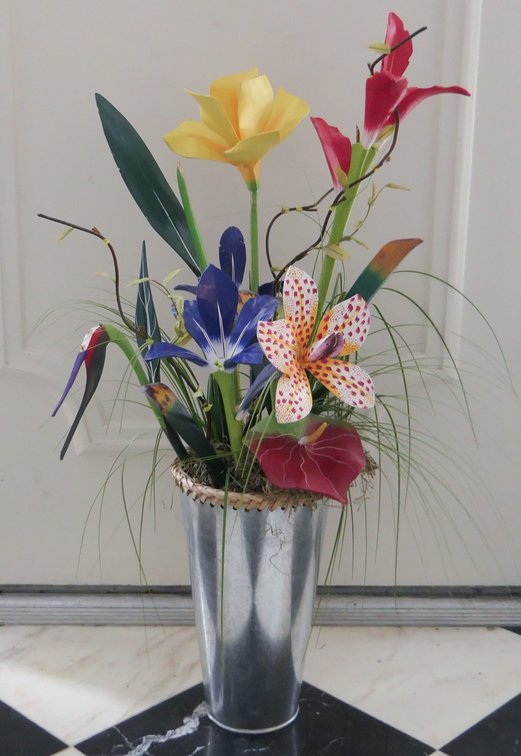 Wood Flowers in Vase