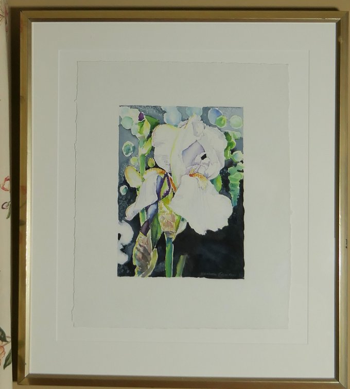 Original Watercolor Iris