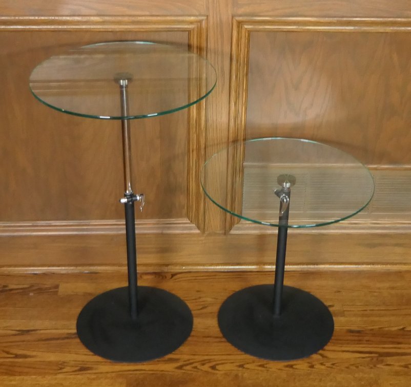 Pair of Glass Top Side Tables