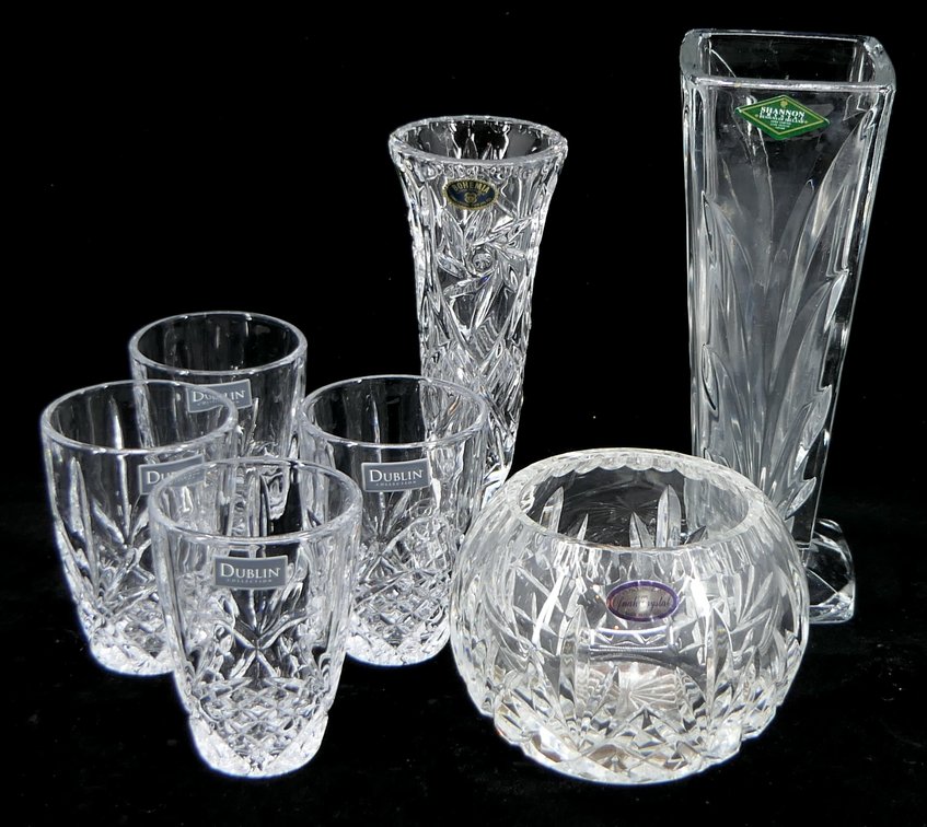 Pretty Crystal Drinkware and Vases