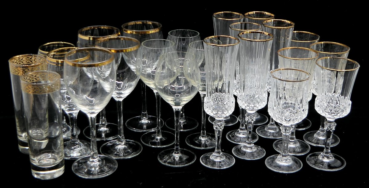 Gold Rimmed Stemware