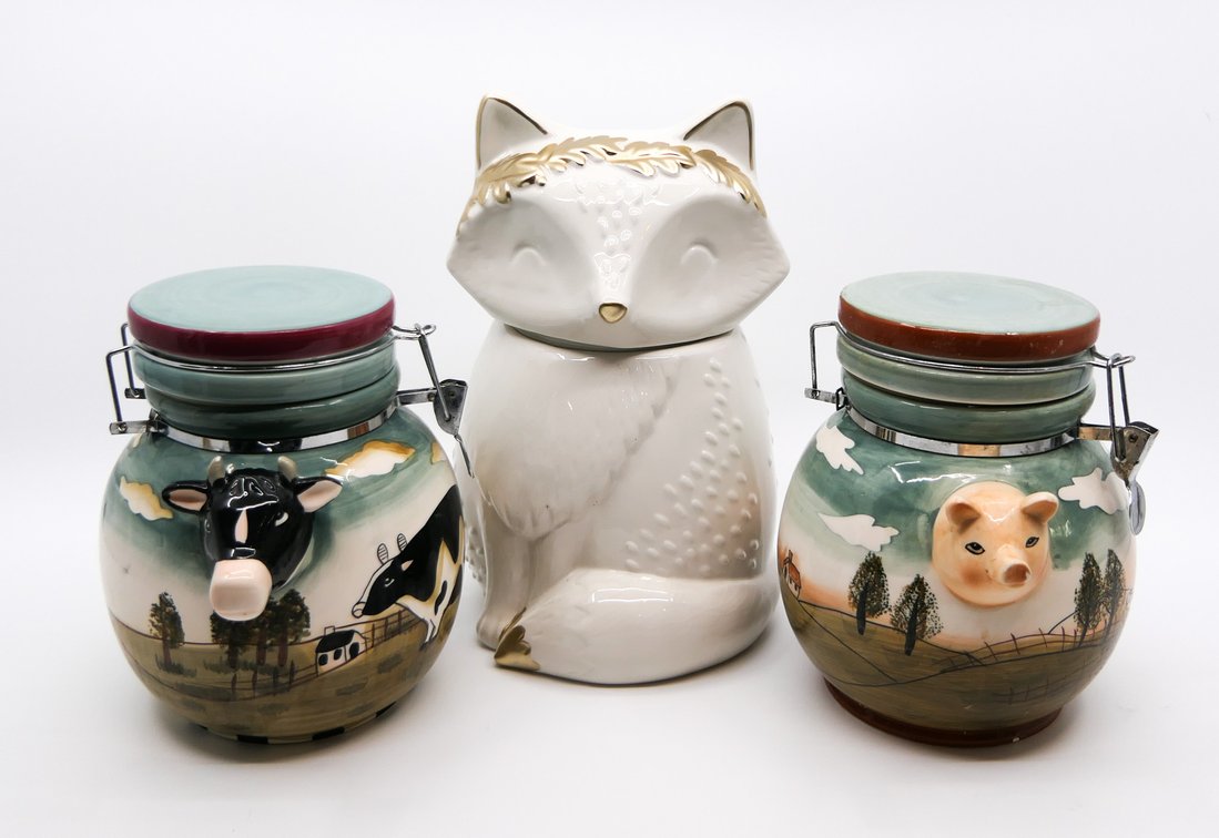 Three Animal Canisters