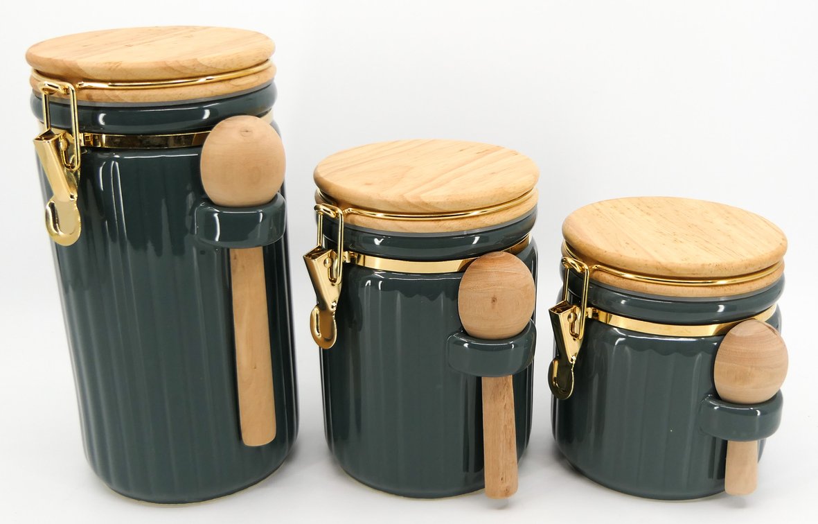 Three Green Canisters