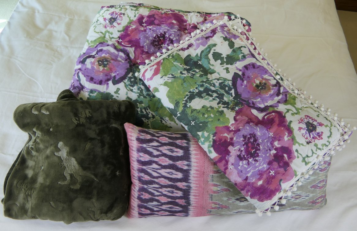 Rose and Green Bed Linens