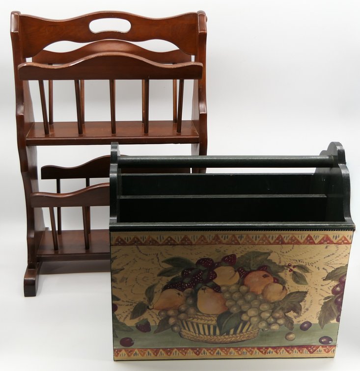 Two Wooden Magazine Holders