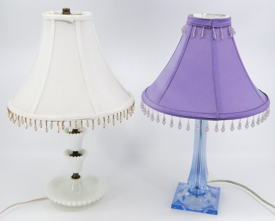 Two Beaded Shade Accent Lamps