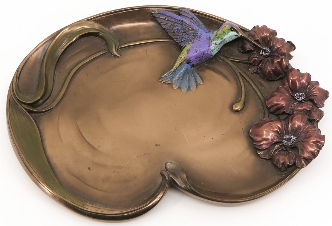 Art Deco Style Hummingbird Vanity Tray
