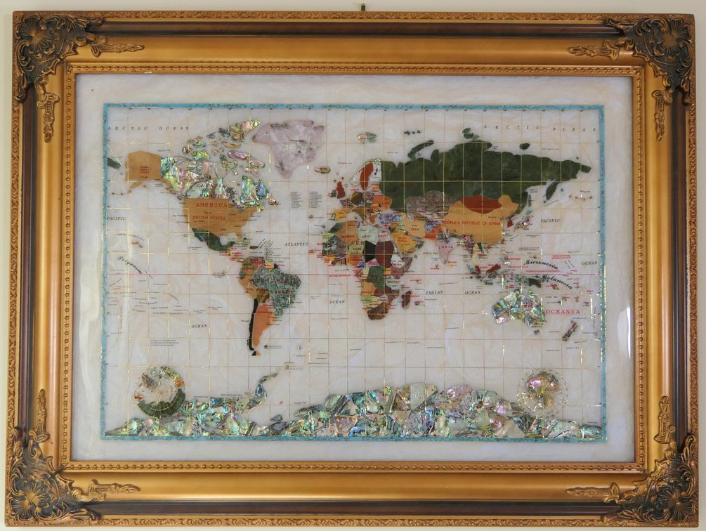 World Map with Abalone Look