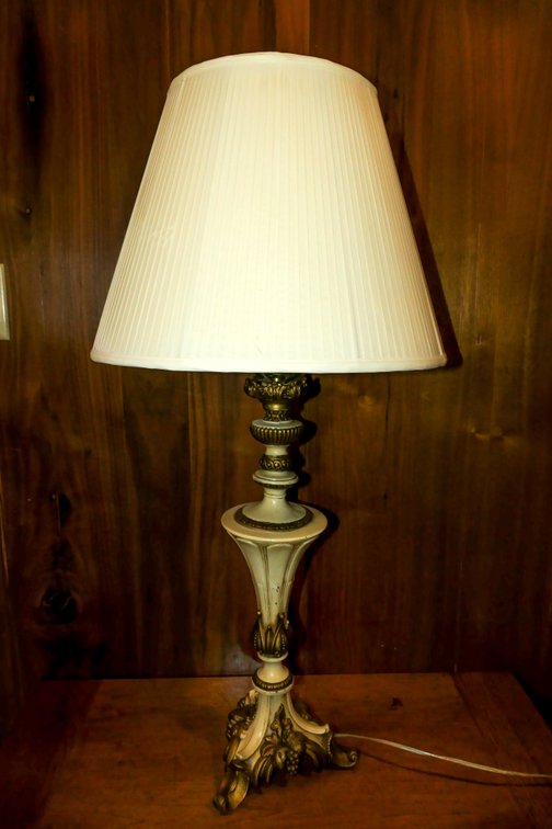 Hollywood Regency-Style Brass Table Lamp
