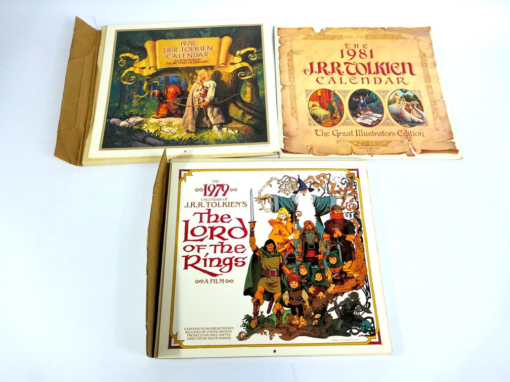 Three JRR Tolkien Calendars