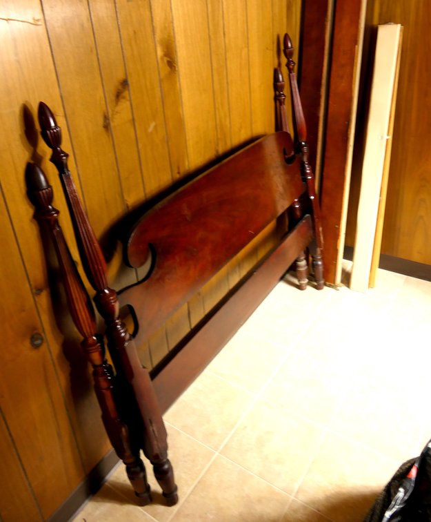 Cherry Finish Full-Size Bed Frame