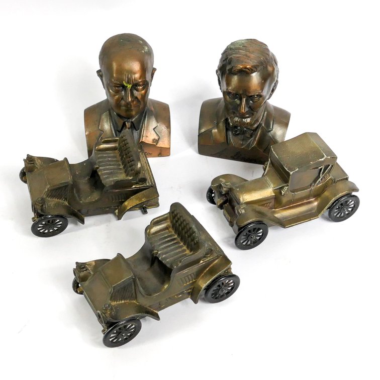 Five Bronze Tone Coin Banks