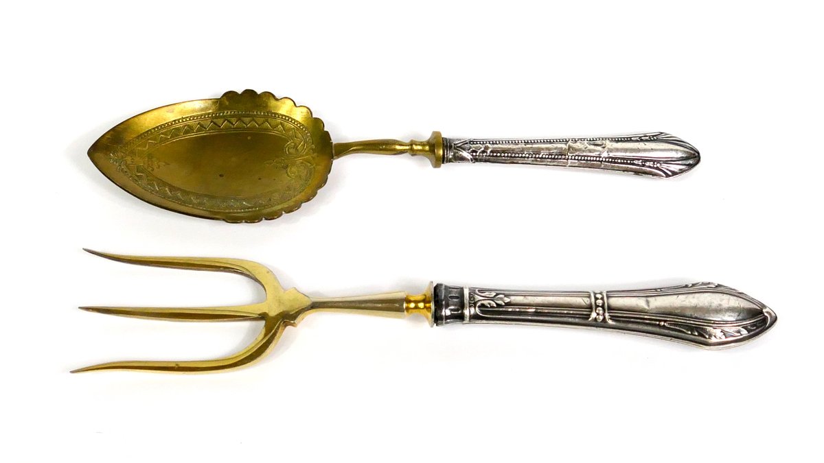 Late 19th or Early 20th Century European Silver Serving Set