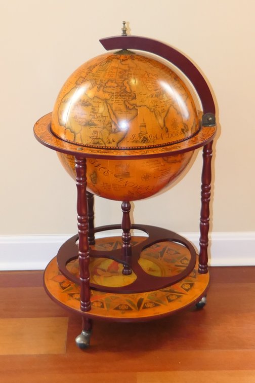 Italian Style Globe Bar Cart