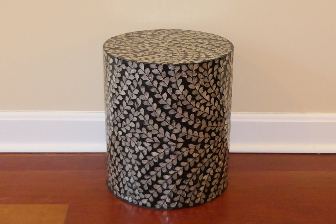 Mother of Pearl Style Drum Table