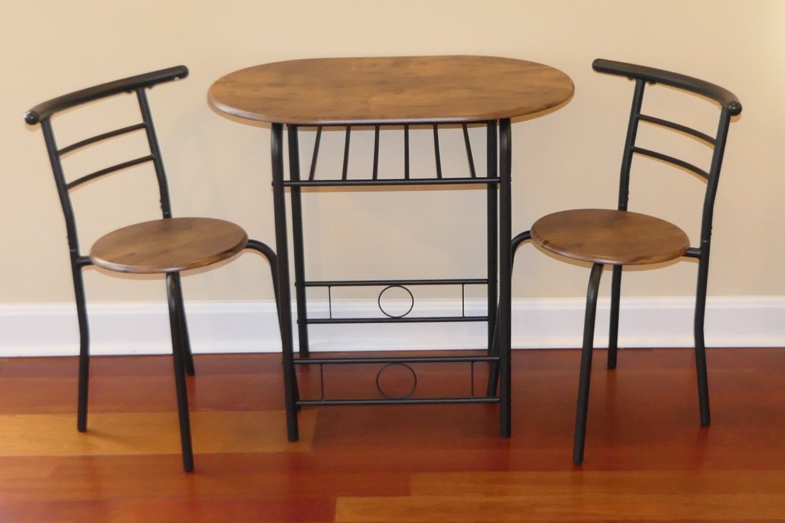 Rustic Bistro Set and Two Chairs