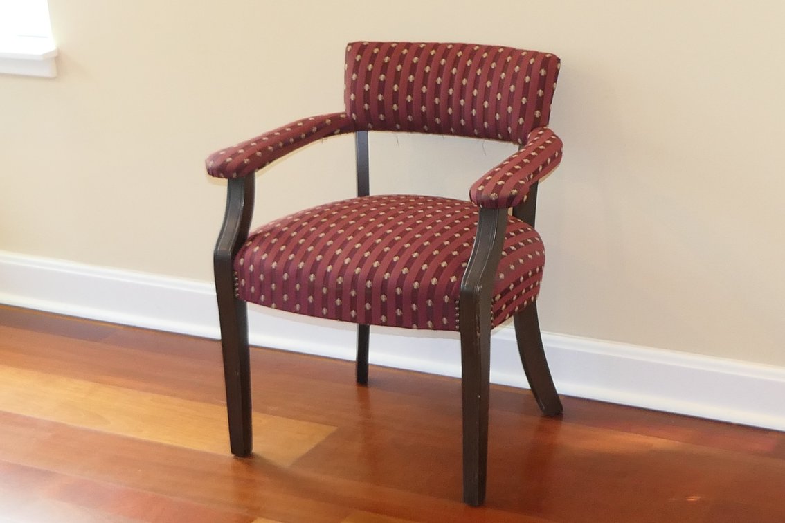 Open Arm Armchair with Padded Arms