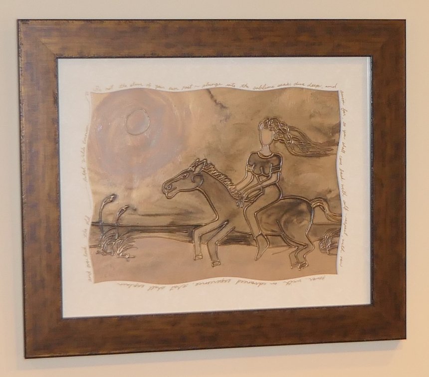 Embellished Horse Riding Print