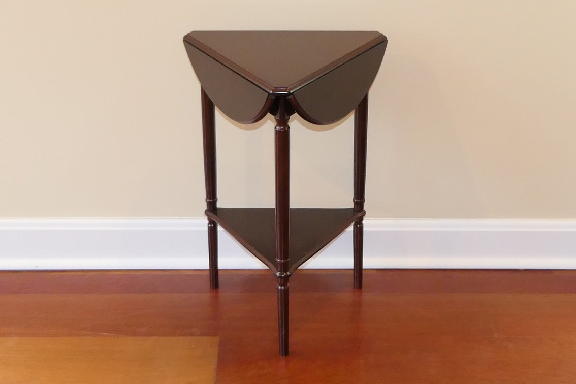 Triangular Drop Leaf Accent Table