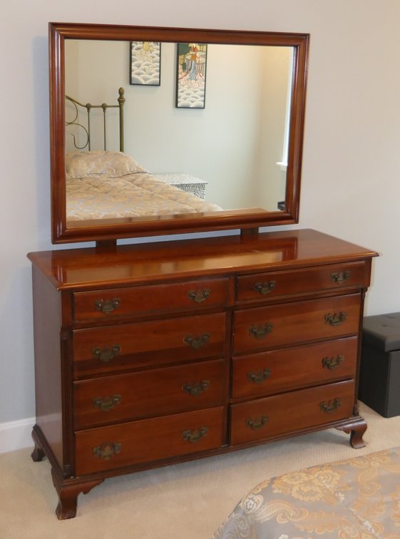 Traditional Cherry Dresser and Mirror