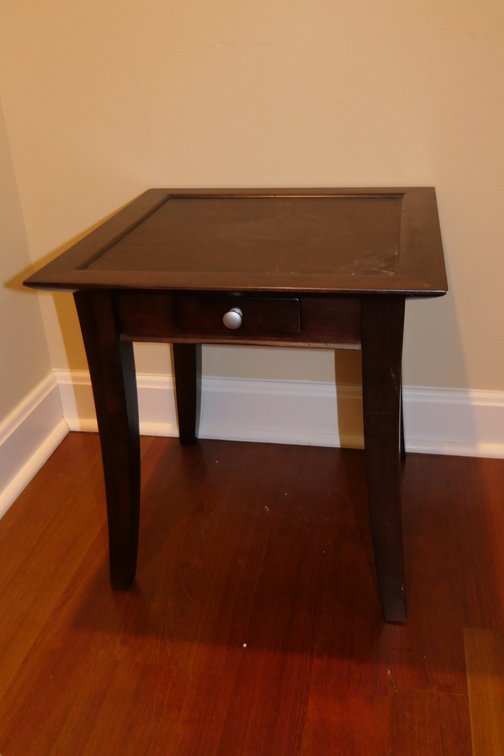 Side Table with Picture Frame Surface