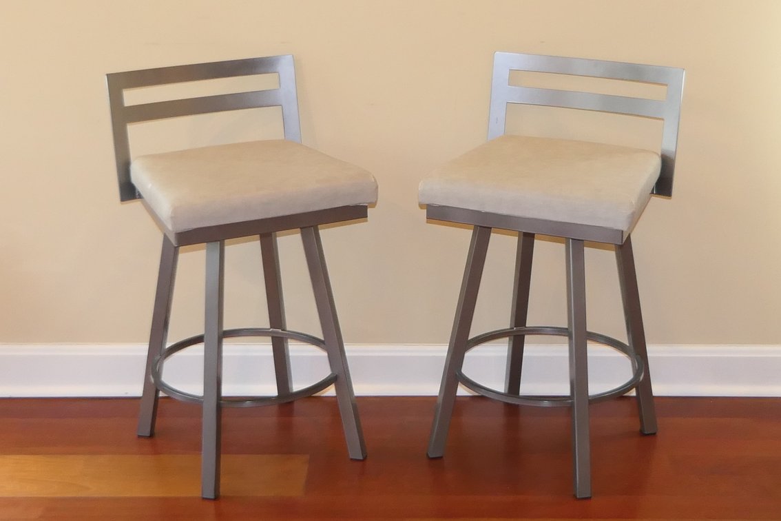 Two Contemporary Metal Bar Chairs