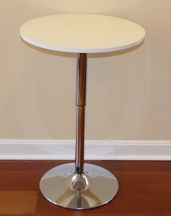 Chrome and White Bistro Table