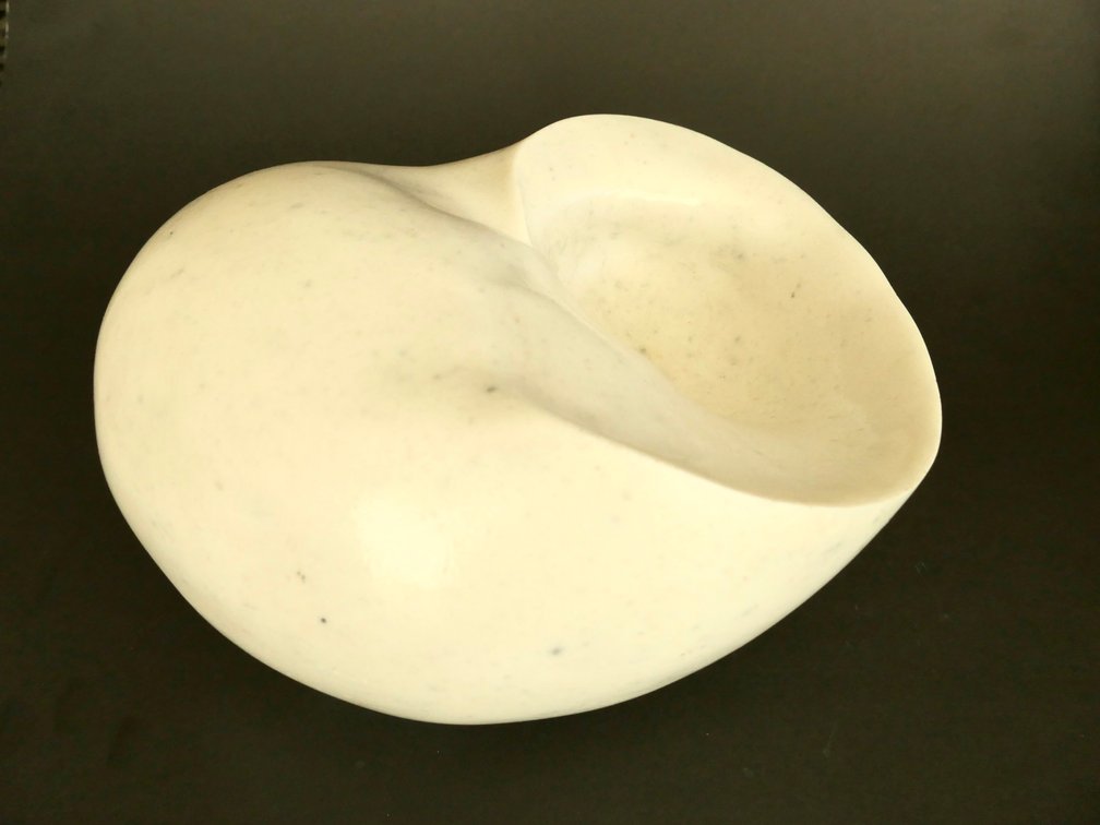 Vintage Biomorphic Modernist Nautilus-Style Shell Bowl
