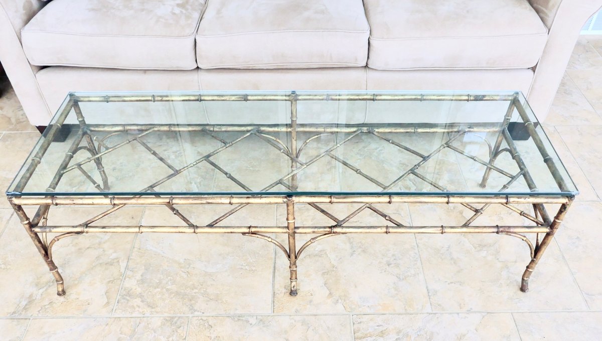 Rectangular Glass Top Coffee Table