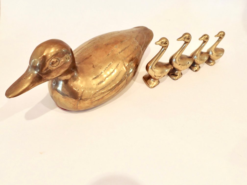 Brass Duck and Ducklings