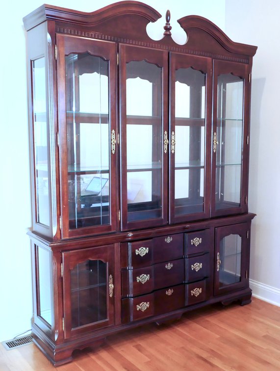 Cherry China Cabinet Hutch