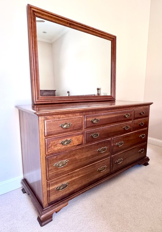 Solid Cherry Dresser with Mirror