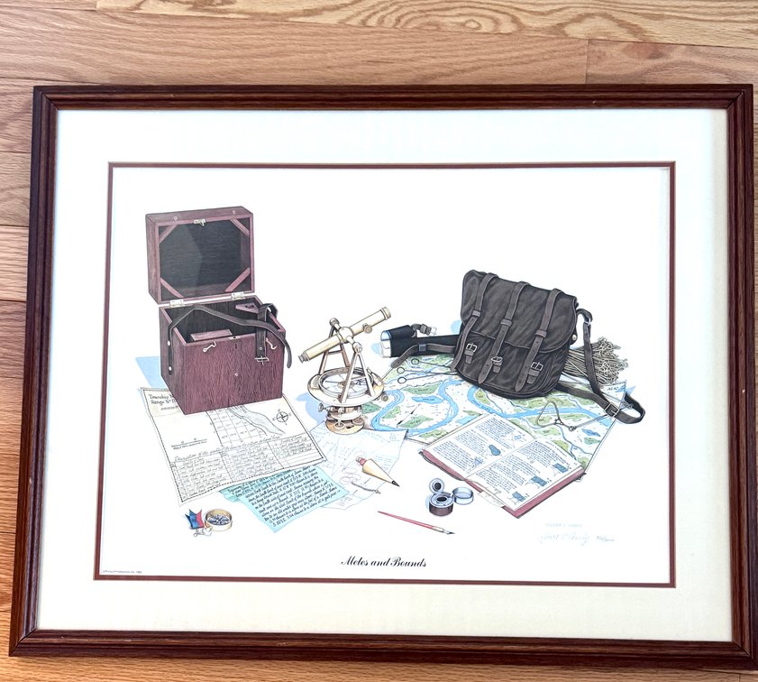 Robert Conely Framed Print "Metes and Bounds" Signed and Numbered