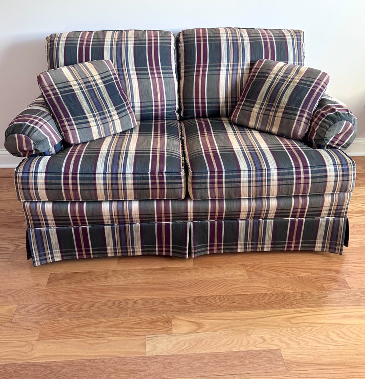 Plaid Sherrill Loveseat