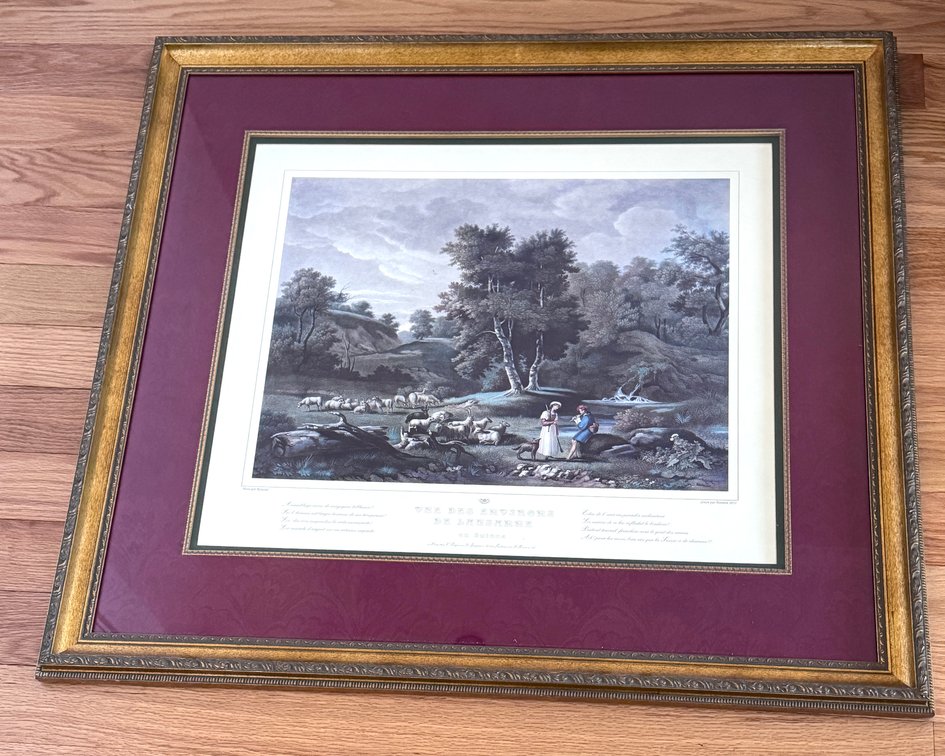 "Vie des Environs de Lausanne" Framed Print