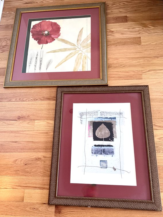 Two Framed Floral Prints