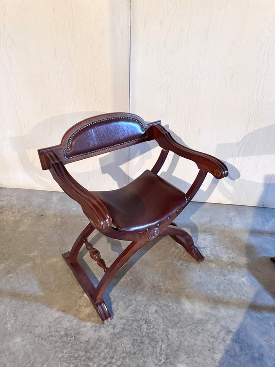 Wooden Fixed X-Frame Chair